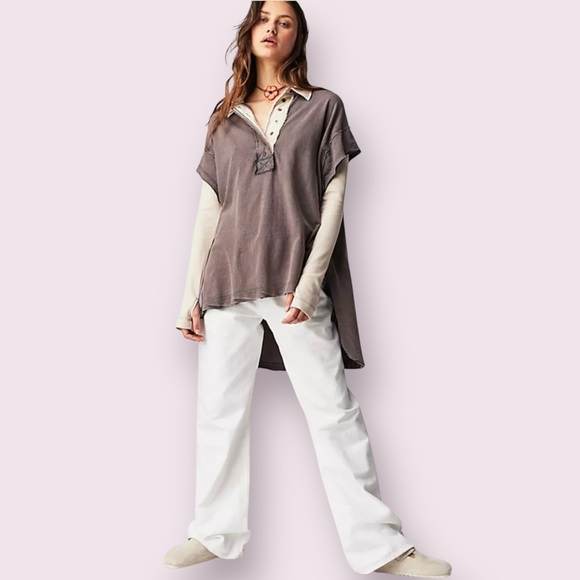 Free People We The Free Gone Rogue Solid Twofer Top - Picture 1 of 6